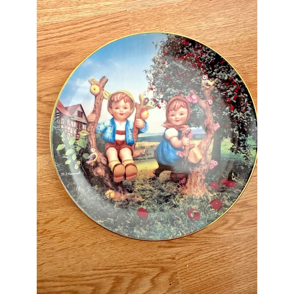 M.J. Hummel “Little Companions” Plate – The Danbury Mint "Apple Tree Boy & Girl"